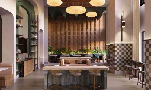 Access to resident only amenities large lounge with a tv seating and tables