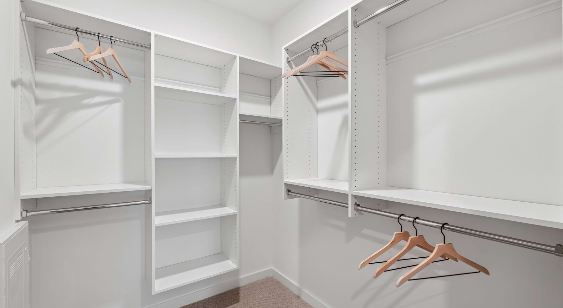 Large walk-in closet at Solis Peachtree Corners new apartments in Peachtree Corners, GA
